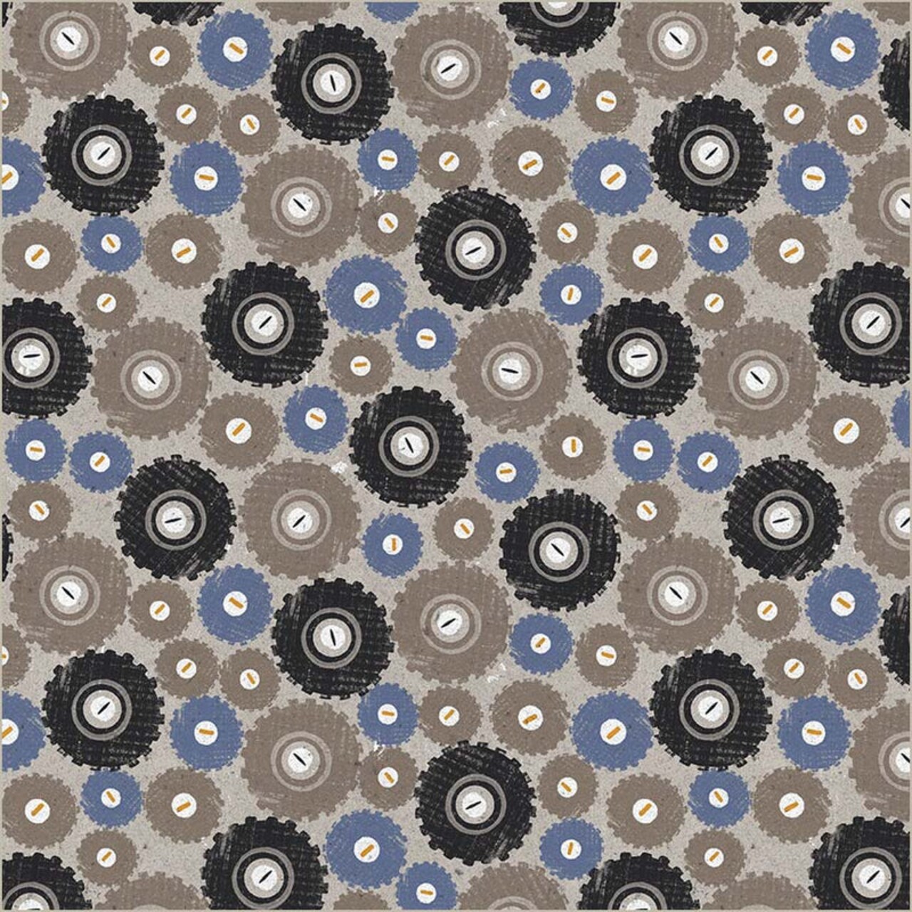Fabric Windham Cement Wheels Keep Turning Diggers & Dozers by the Quarter Yard 54942-1